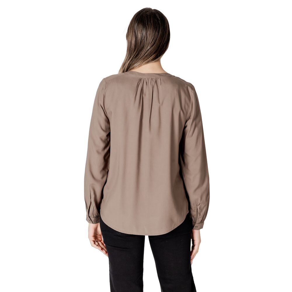 Street One Beigefarbene Viskose-Bluse