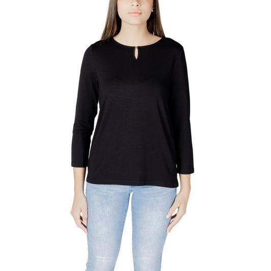 Street One Schwarzes Viskose-Langarmshirt