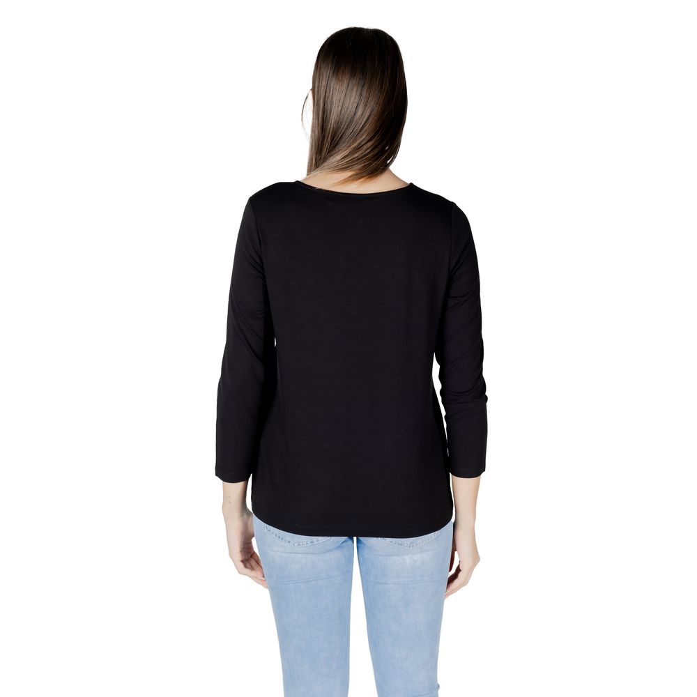 Street One Schwarzes Viskose-Langarmshirt