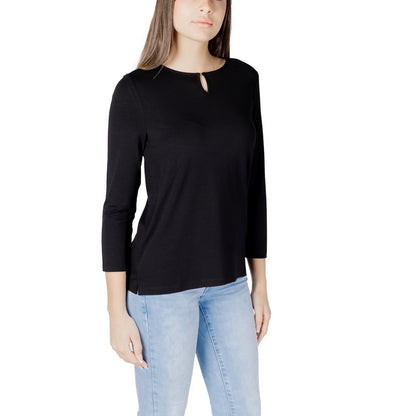 Street One Schwarzes Viskose-Langarmshirt