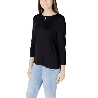 Street One Schwarzes Viskose-Langarmshirt