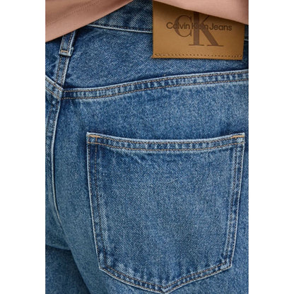Calvin Klein Jeans Blaue Mom-Jeans aus Baumwolle