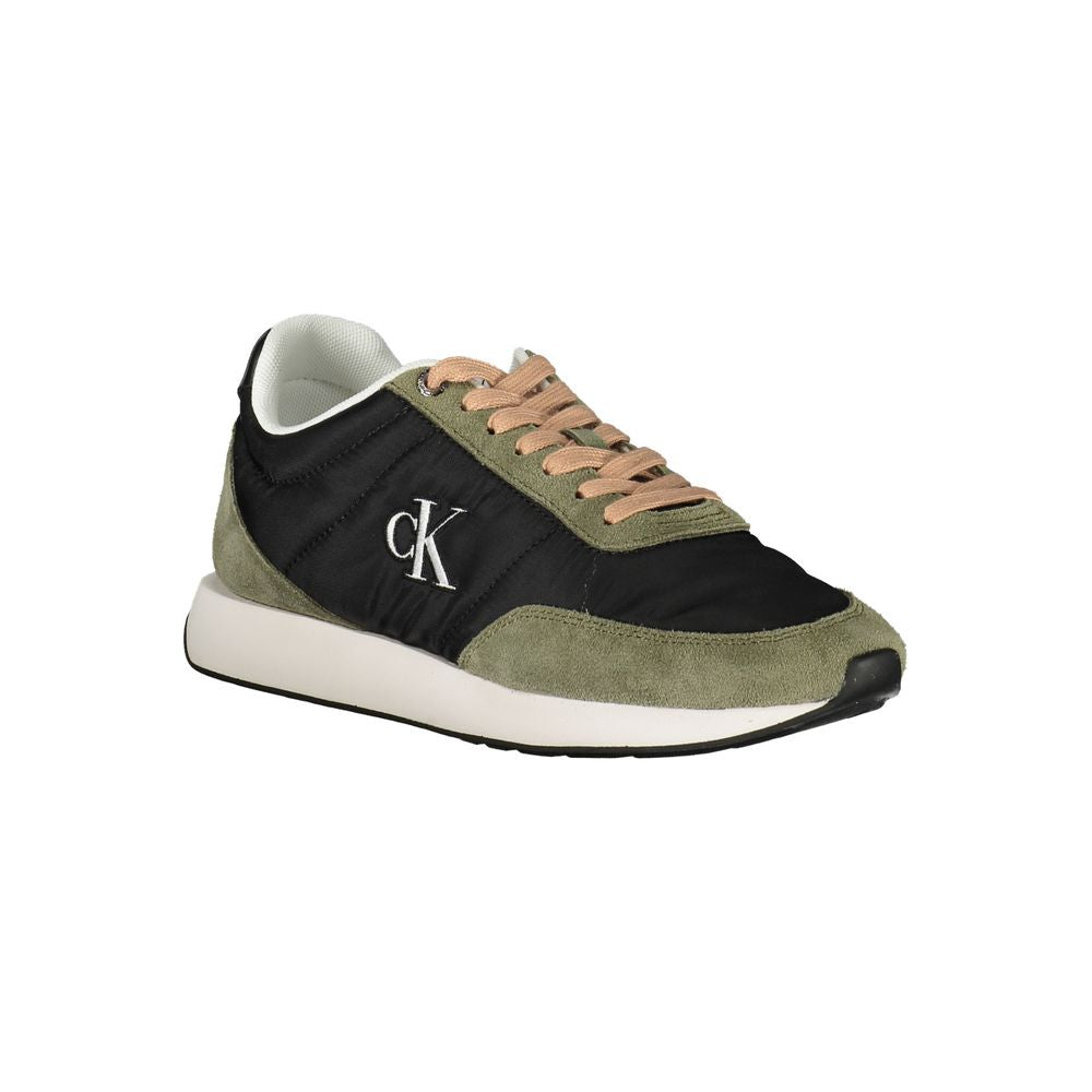 Calvin Klein Schwarzes Leder Damen Sneaker