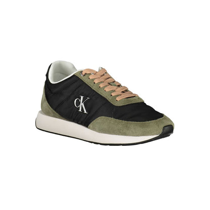 Calvin Klein Schwarzes Leder Damen Sneaker