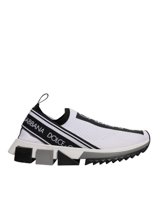 Dolce & Gabbana Schwarz Weiß Slip On Sorrento Sneakers Schuhe