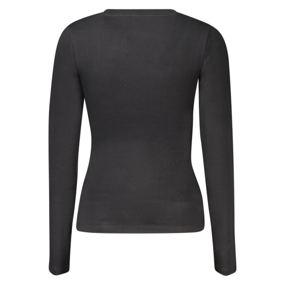 Guess Jeans Schwarzes Baumwoll-T-Shirt für Frauen