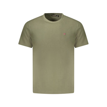 Napapijri Grünes Baumwolle Männer T-Shirt
