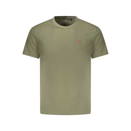 Napapijri Grünes Baumwolle Männer T-Shirt