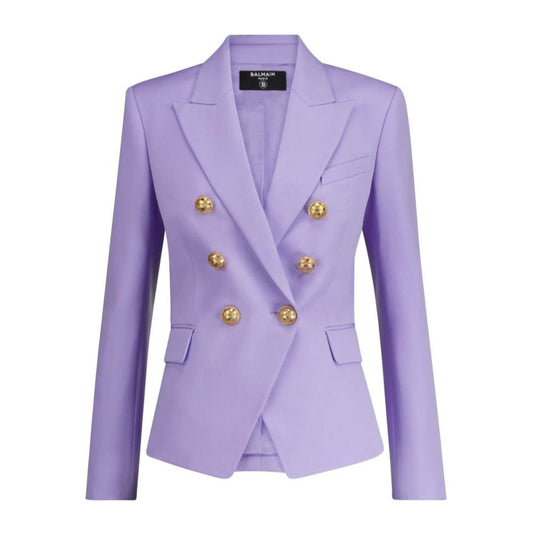 Balmain Lila Wolle Damen Blazer