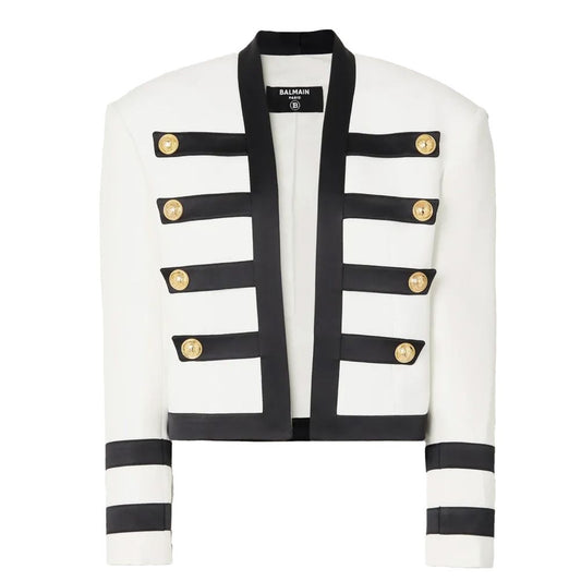 Balmain Weißer Viskose-Blazer für Frauen