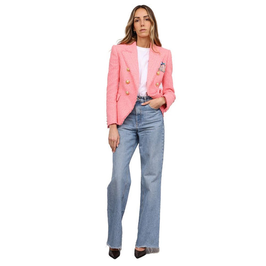 Balmain Rosa Baumwolle Frauen Blazer