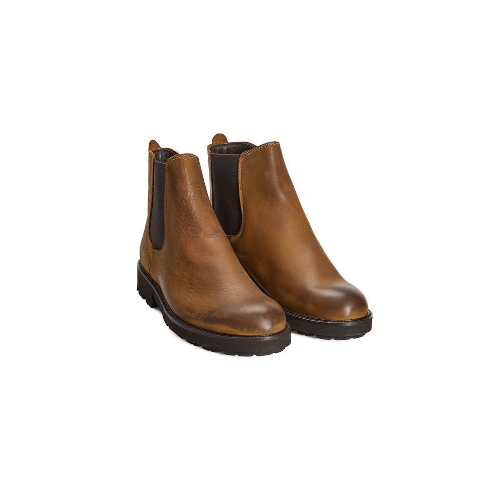 Roberto Pepe Luxury Stiefel aus braunem Kalbsleder