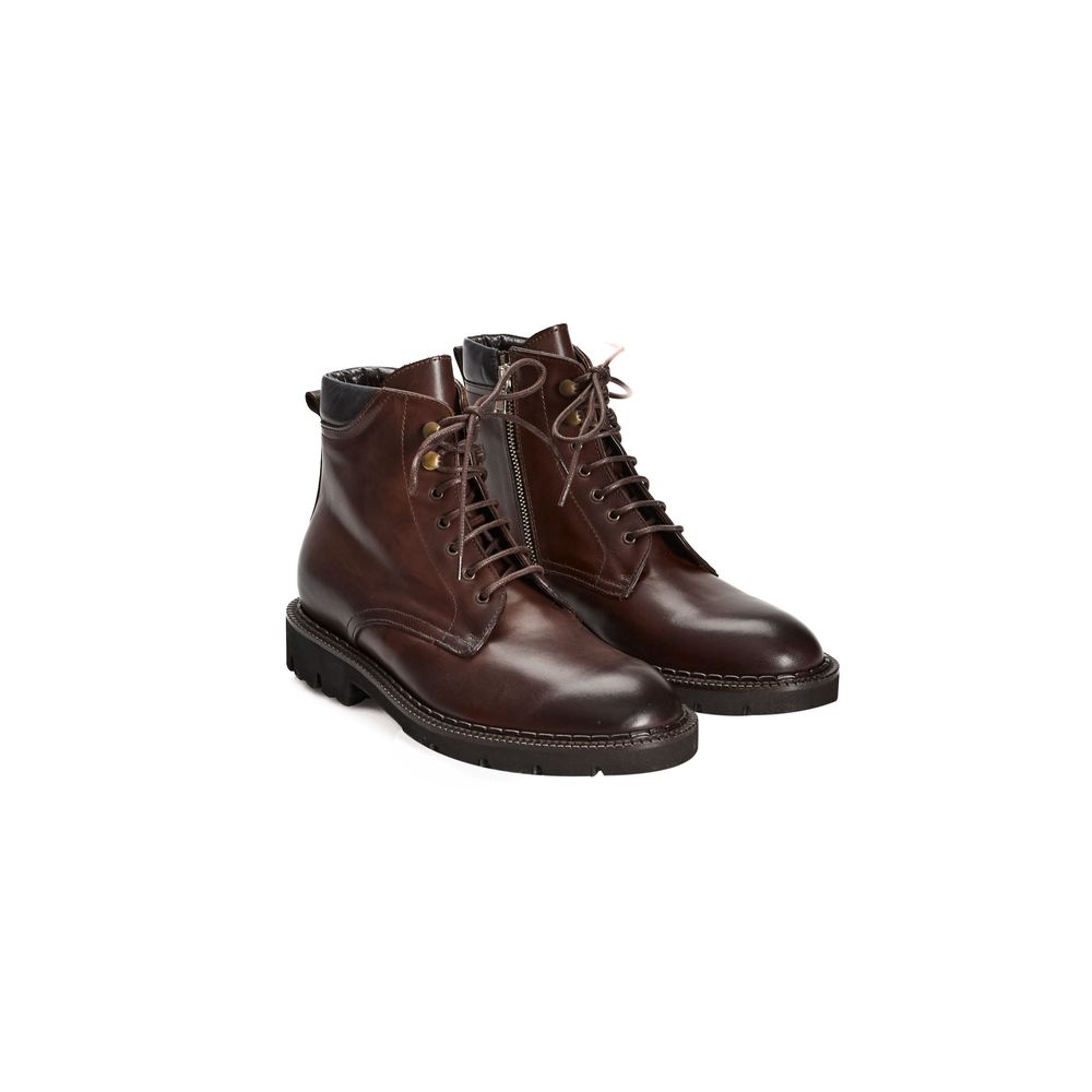 Roberto Pepe Luxury Stiefel aus braunem Kalbsleder