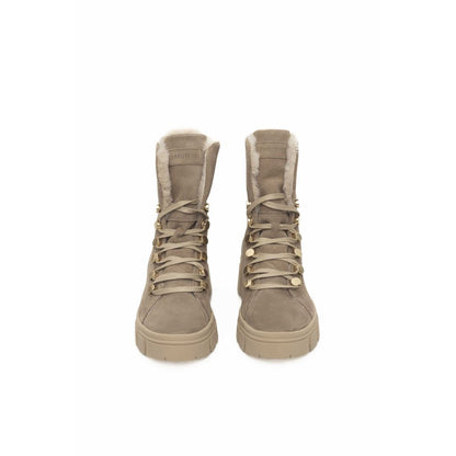 Cerruti 1881 Stiefel aus beigem Rindsleder