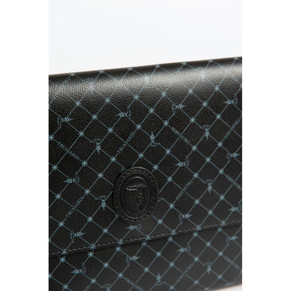 Trussardi Schwarze Polyester-Kupplungstasche