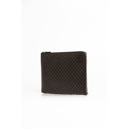 Trussardi Schwarze Leder Clutch Tasche