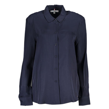 Tommy Hilfiger Blaues Viskose-Hemd