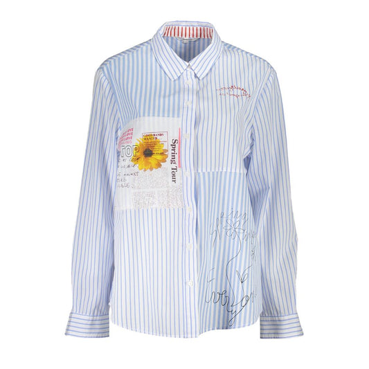 Desigual Blaues Viskose-Hemd