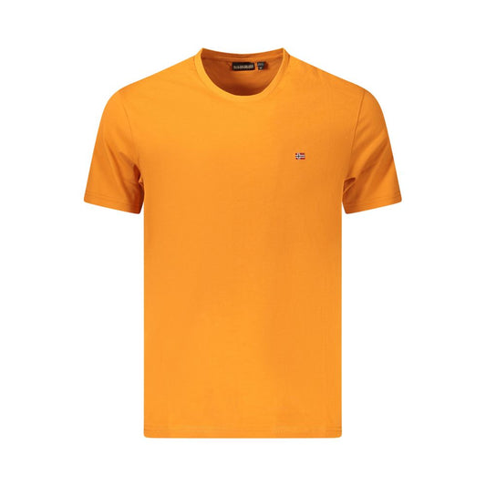 Napapijri Orange Baumwolle Männer T-Shirt