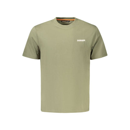 Napapijri Grünes Baumwolle Männer T-Shirt