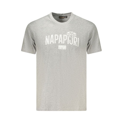 Napapijri Graues Baumwolle Männer T-Shirt