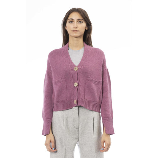 Alpha Studio Multicolor Strickjacke aus Merinowolle