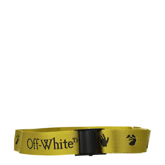 Off-White Regelmäßige Gürtel aus gelbem Stoff