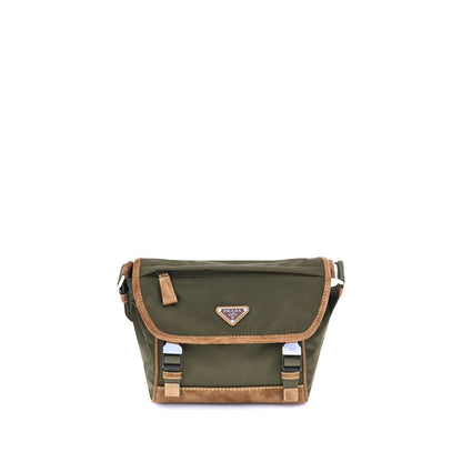 Prada Re-Nylon und Leder Medium Umhängetasche