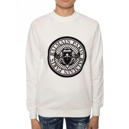 Balmain Weißes Baumwoll-Sweatshirt