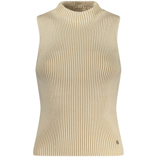 Guess Jeans Beigefarbenes Baumwoll-Tank-Top
