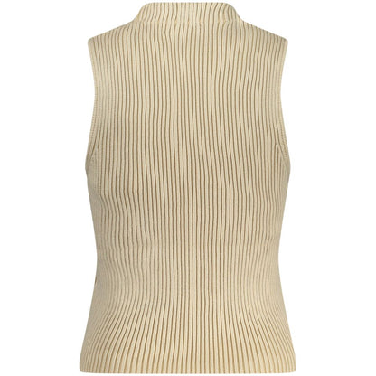 Guess Jeans Beigefarbenes Baumwoll-Tank-Top