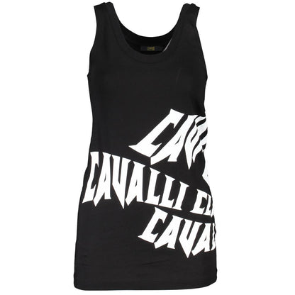 Cavalli Class Schwarzes Baumwoll-Tank-Top
