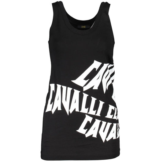 Cavalli Class Schwarzes Baumwoll-Tank-Top