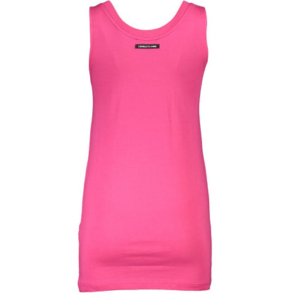 Cavalli Class Rosa Baumwoll-Tank-Top