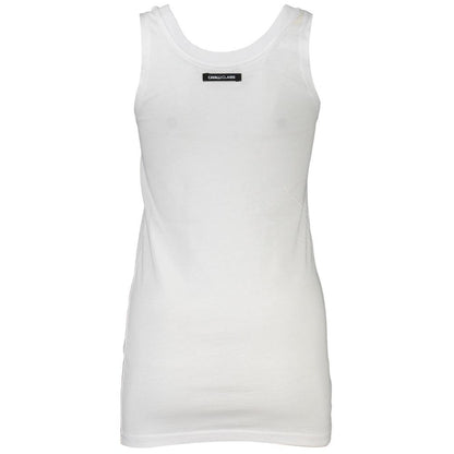 Cavalli Class Weißes Baumwoll-Tank-Top