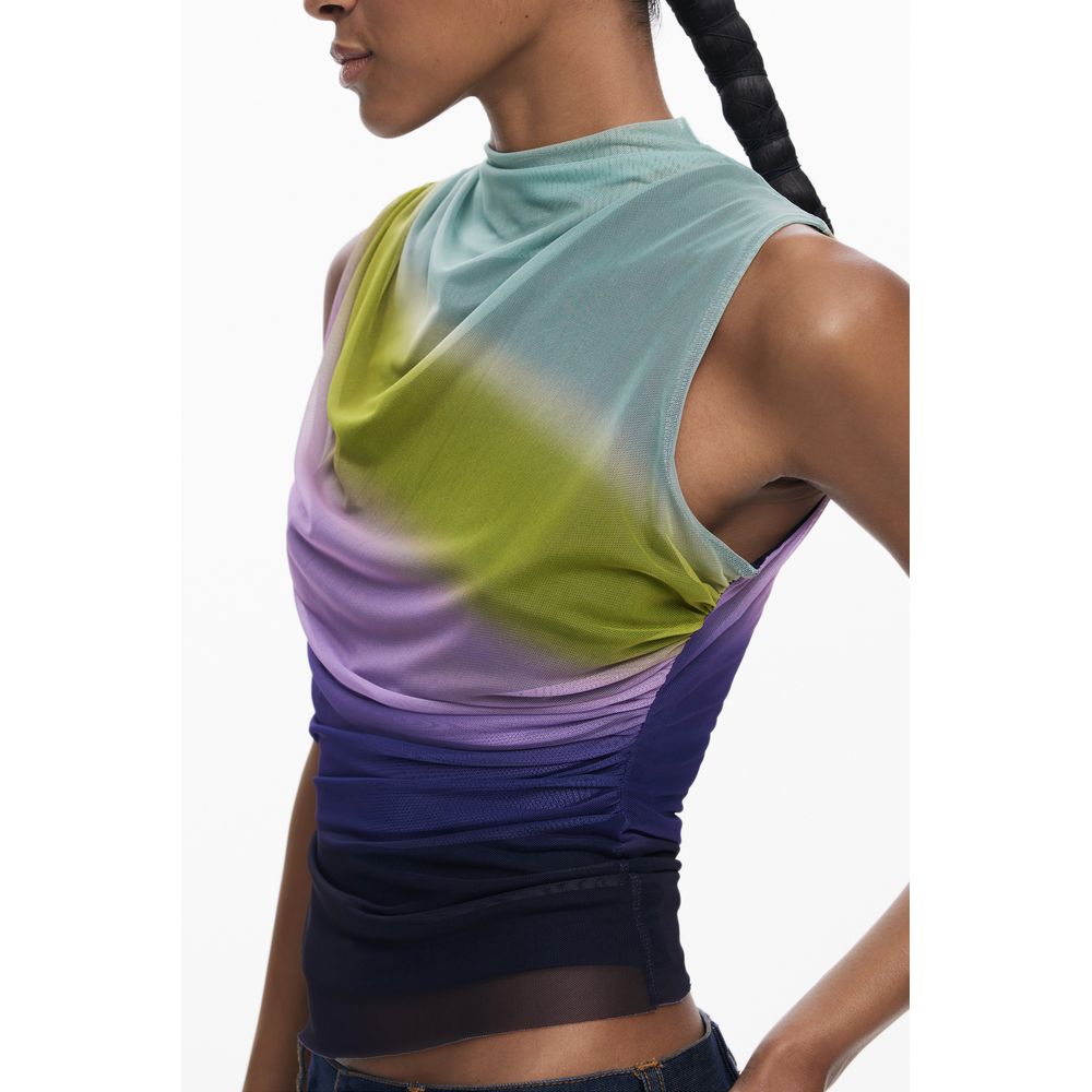 Desigual Grünes Polyester-Tank-Top