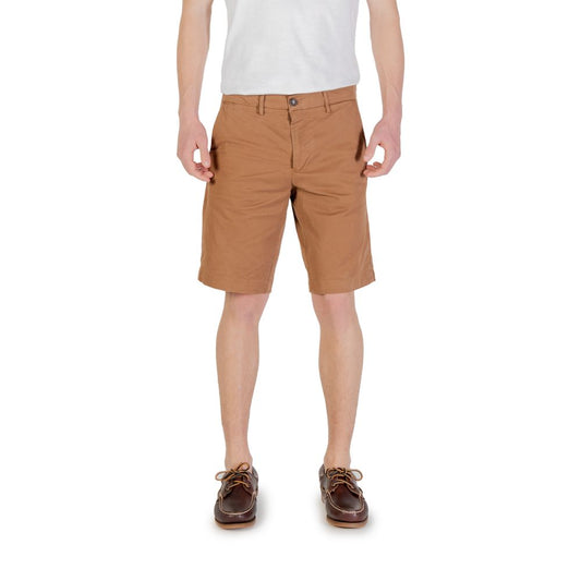 Borghese Beigefarbene Baumwoll-Bermudas