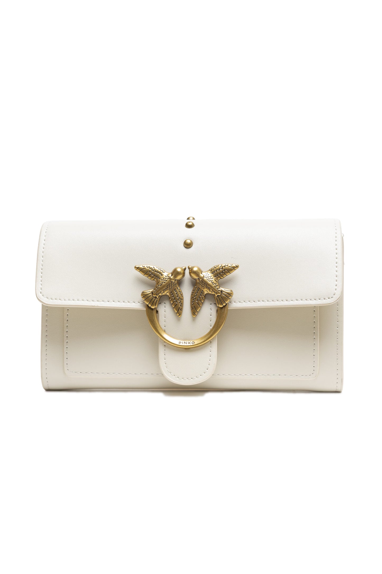 PINKO Weißes Leder One Simply Love Mini Tasche