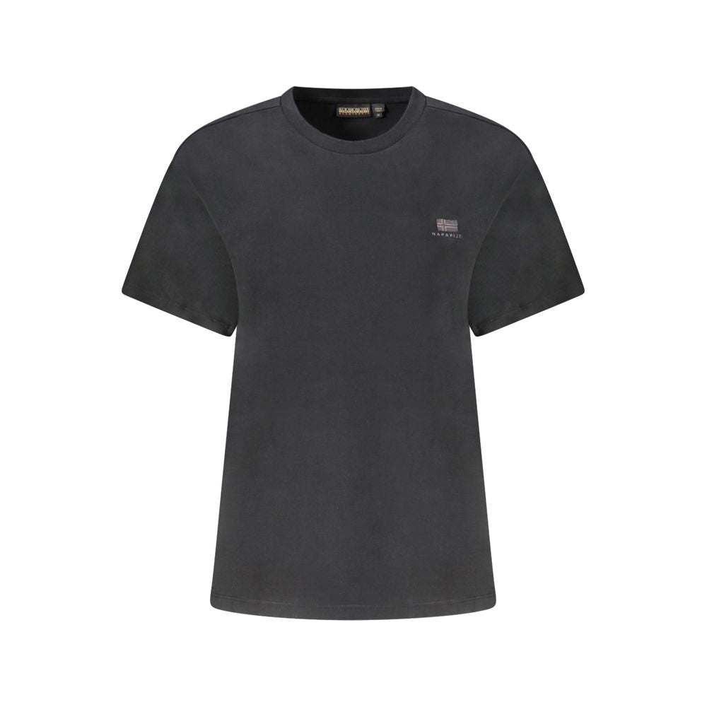 Napapijri Schwarzes T-Shirt aus Baumwolle