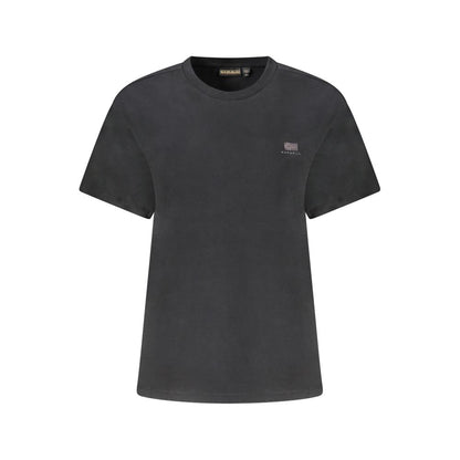 Napapijri Schwarzes T-Shirt aus Baumwolle