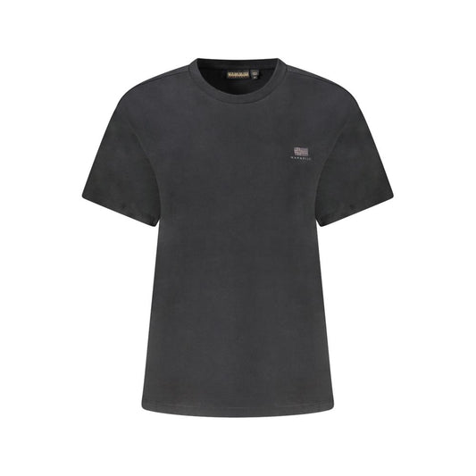 Napapijri Schwarzes T-Shirt aus Baumwolle
