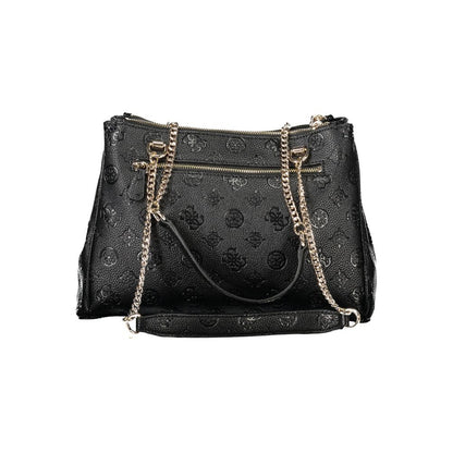 Guess Jeans Schwarze Polyethylen-Handtasche