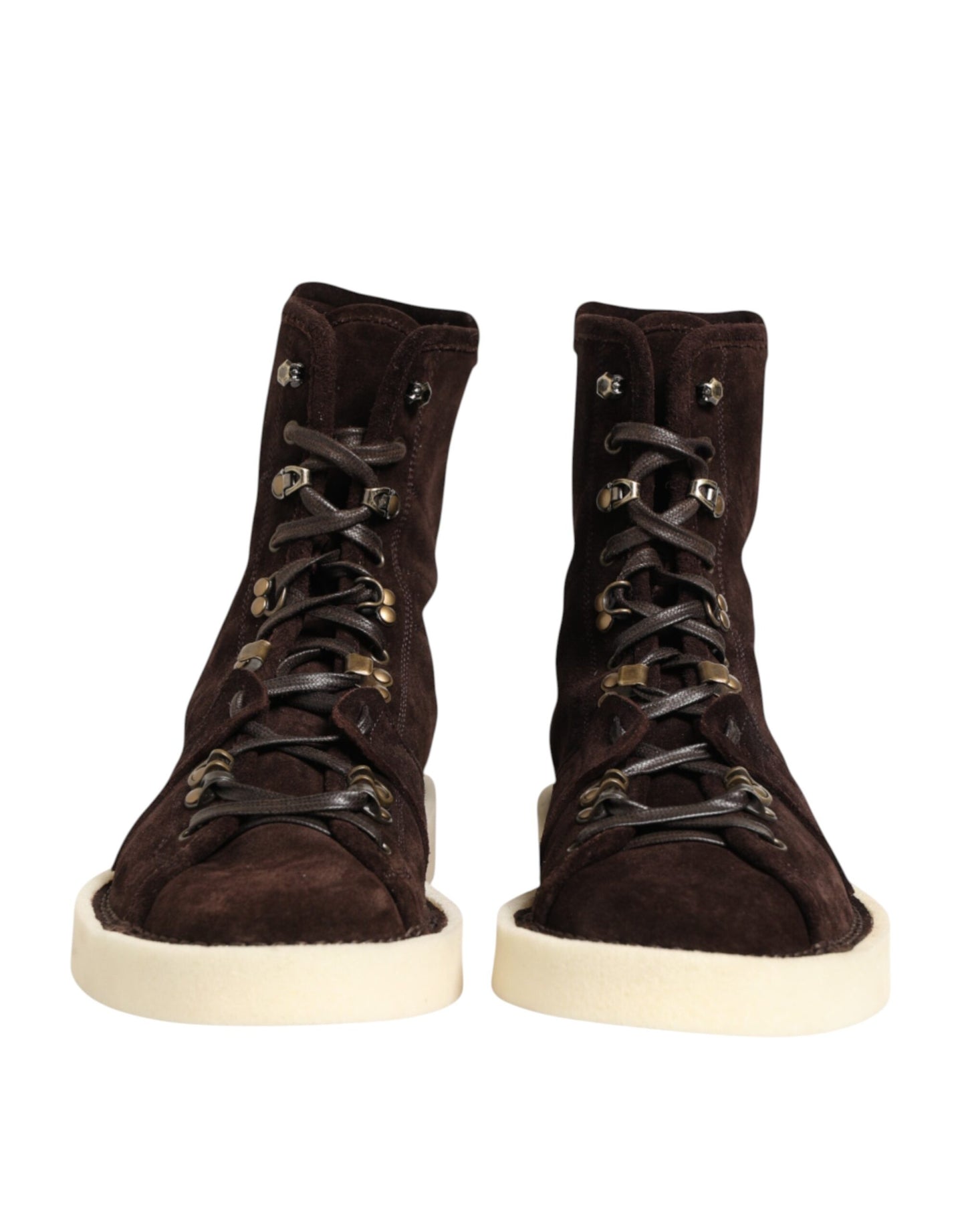 Dolce & Gabbana Braune Wildleder Schnürstiefel kurze Schuhe