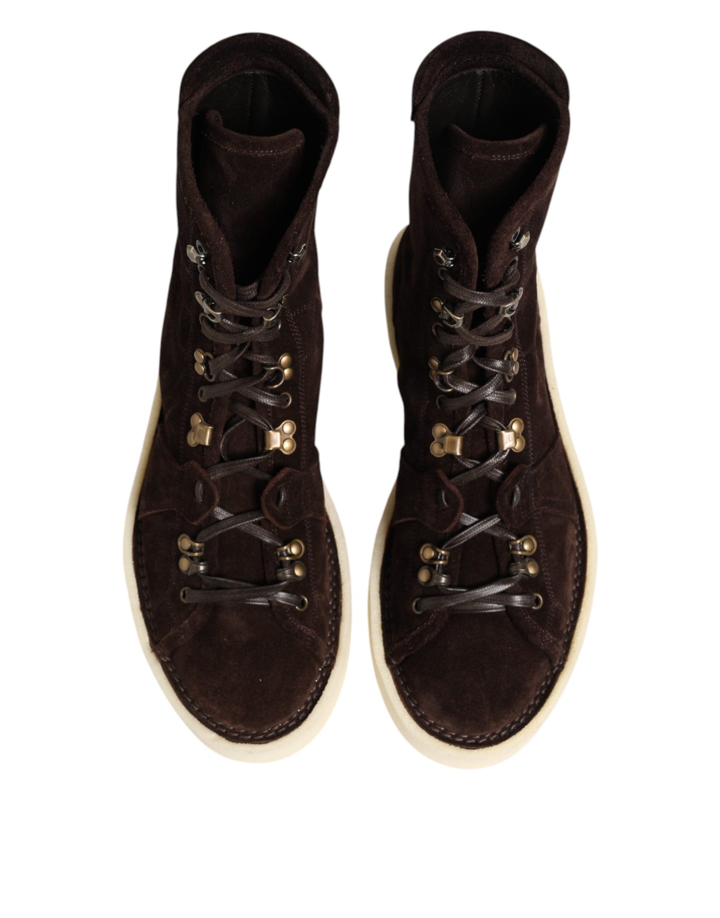 Dolce & Gabbana Braune Wildleder Schnürstiefel kurze Schuhe