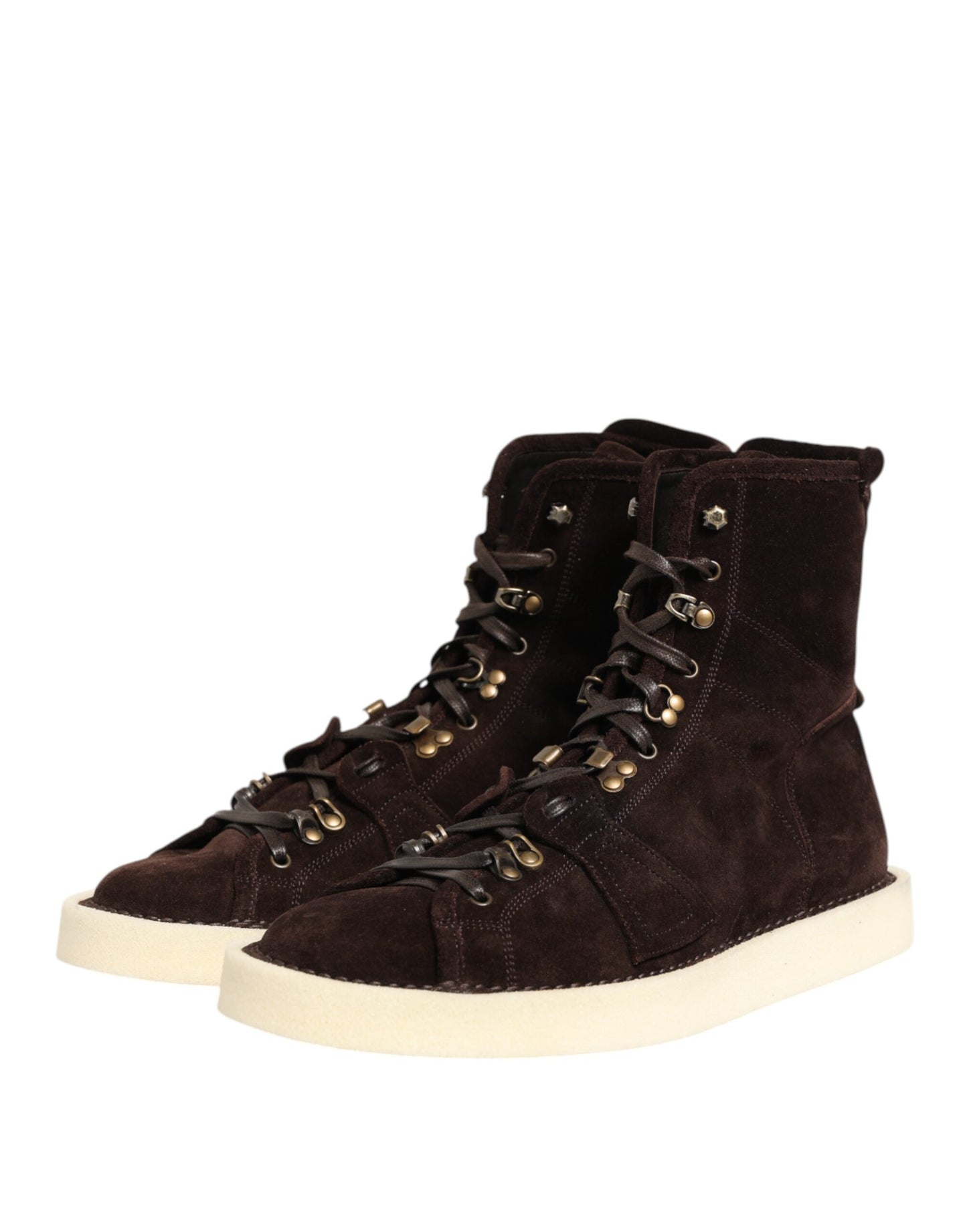 Dolce & Gabbana Braune Wildleder Schnürstiefel kurze Schuhe
