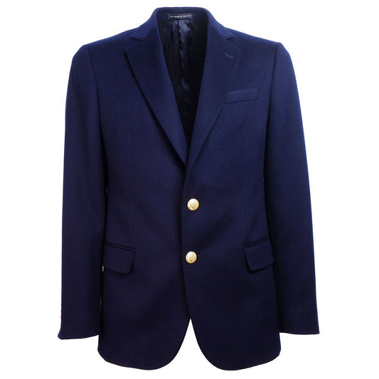 Made in Italy Blauer Woll-Blazer für Männer