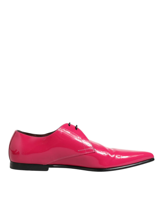 Dolce & Gabbana Rosa Lackleder Schnürschuhe Dress Derby