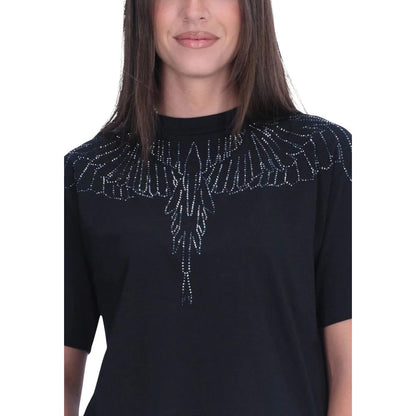 County of Milan Schwarzes T-Shirt aus Baumwolle
