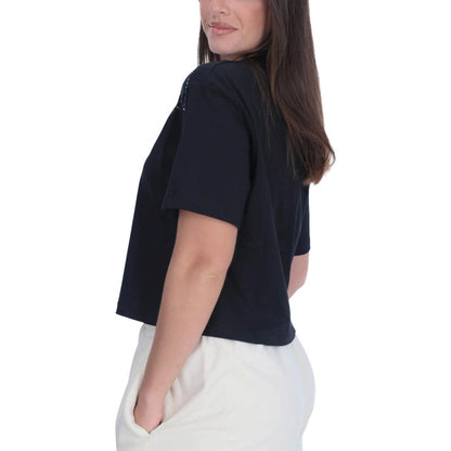 County of Milan Schwarzes T-Shirt aus Baumwolle