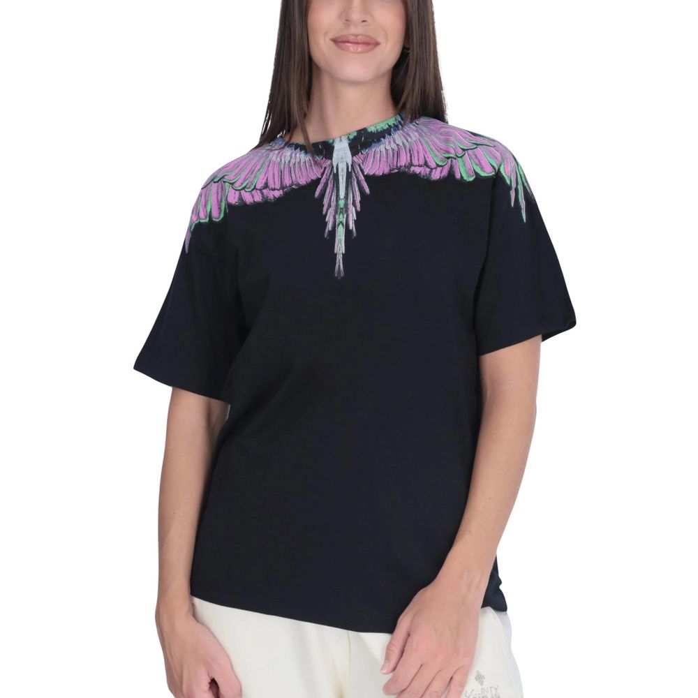 County of Milan Schwarzes T-Shirt aus Baumwolle